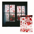 【摩達客】萬聖聖誕派對裝飾-創意暗黑血手印血跡窗戶玻璃靜電貼牆貼(單件組)