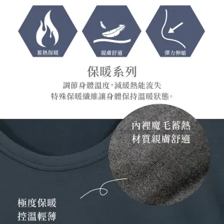 【Hang Ten】4件組男女魔毛蓄熱衣.保暖衣超值(圓領/半高領/v領可選)