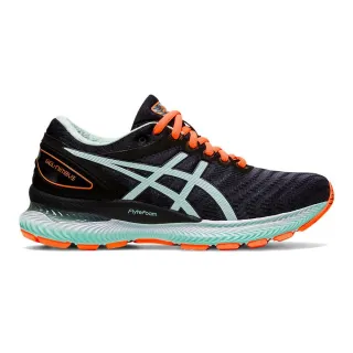 【asics 亞瑟士】Asics Gel-nimbus 22 女鞋 慢跑 運動 休閒 輕量 緩震 亞瑟士 黑 綠(1012A587-003)