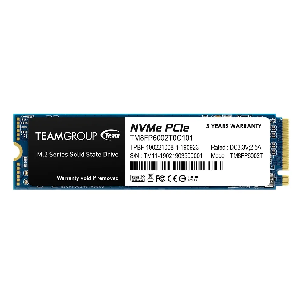 【Team 十銓】MP33 2TB M.2 2280 PCIe Gen3 ssd固態硬碟 最高讀取1800MB/s