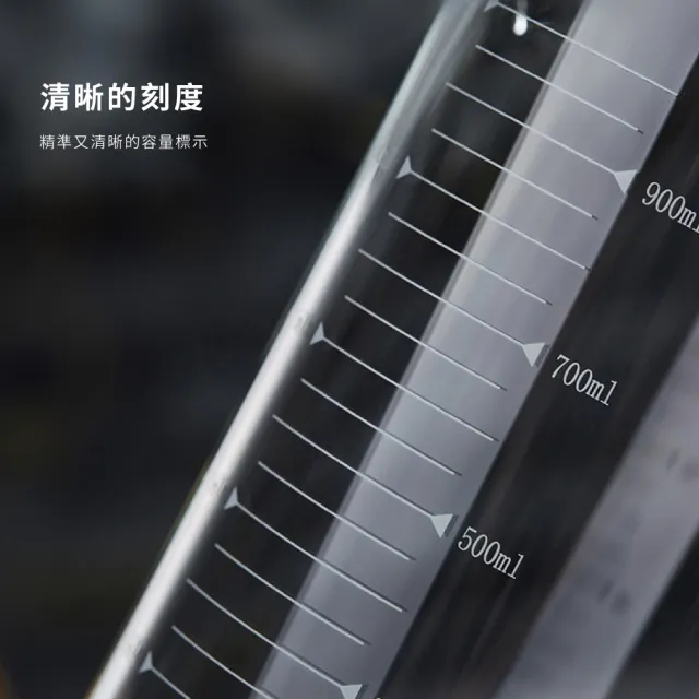 【手工吹製】簡約風玻璃量杯500ml(烘焙 水杯 杯子 燒杯 玻璃杯 公杯 刻度杯 量壺)