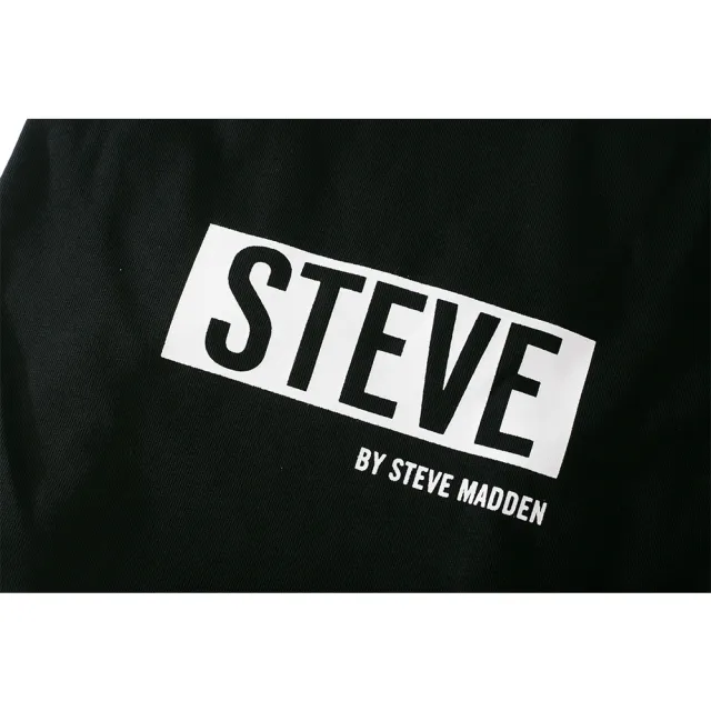【STEVE MADDEN】純棉品牌燙印LOGO T-Shirt 短袖上衣(黑色)