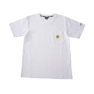 【steve madden】純棉品牌微笑刺繡LOGO T-Shirt 短袖上衣(白色)