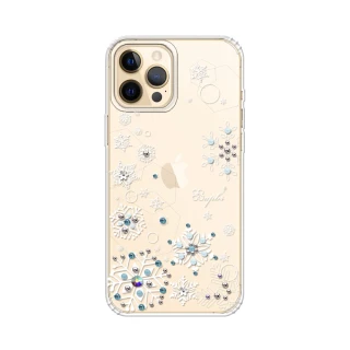 【apbs】iPhone 12 Pro Max / 12 Pro / 12 / 12 mini 施華彩鑽防震雙料手機殼(紛飛雪)