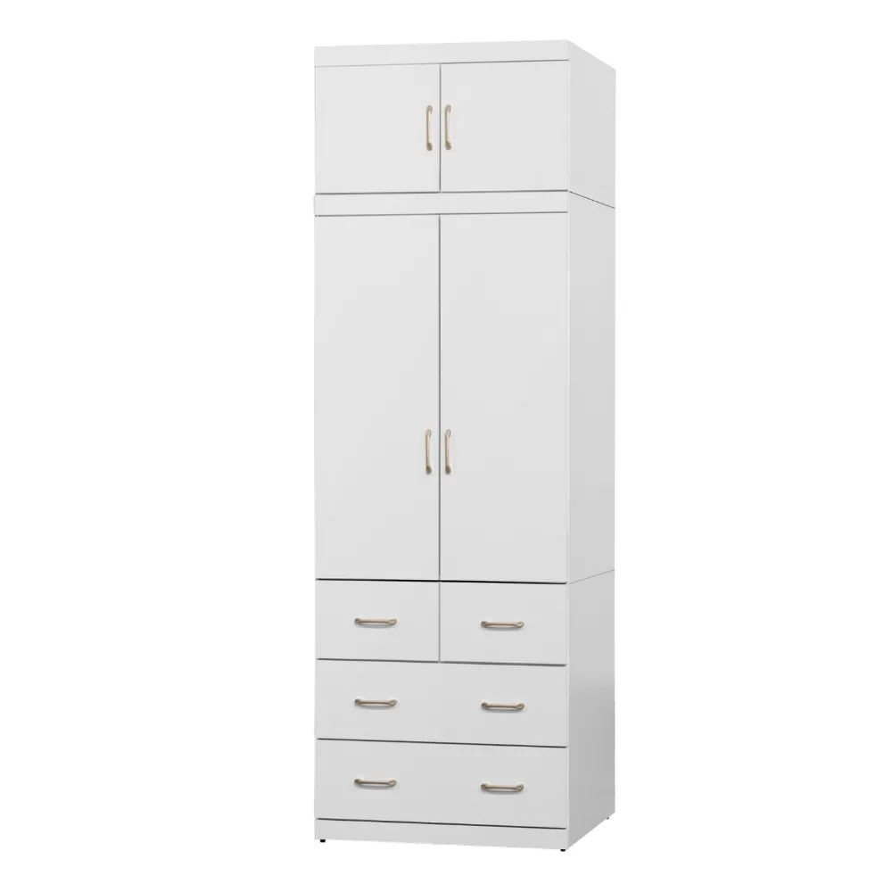 【MUNA 家居】阿諾德2.7 X 8尺白色衣櫥(衣櫃 櫥櫃)