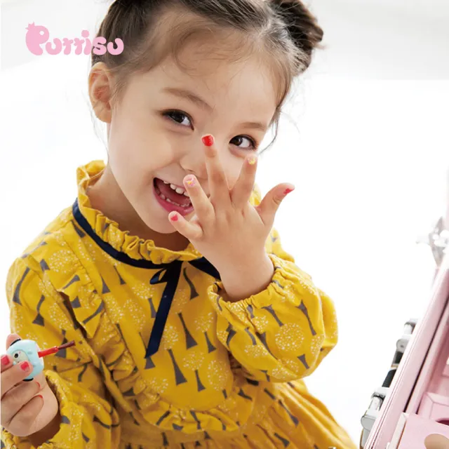【Puttisu】彩色碰碰兒童指甲油｜杜鵑紅C13(韓國樂天熱賣兒童彩妝品牌)