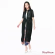 【KeyWear 奇威名品】微透性感兩穿長版針織洋裝/外罩衫