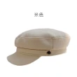 【OT SHOP】帽子 平頂帽 軍帽 純色毛呢 C2153(秋冬保暖 鈕扣造型 momo獨賣款  帽子)
