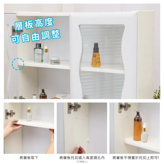 【Abis】海灣雙門防水塑鋼浴櫃/置物櫃(白色-1入)
