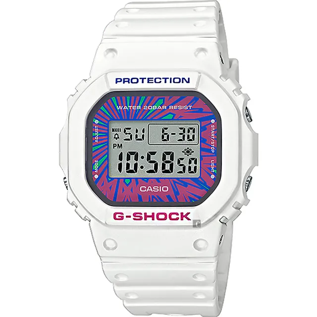 【CASIO 卡西歐】G-SHOCK 繽紛撞色計時手錶 送禮 禮物 推薦(DW-5600DN-7)
