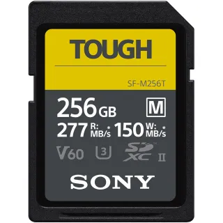 【SONY 索尼】SF-M256T SD SDXC 256G/GB 277MB/S TOUGH UHS-II 高速記憶卡(公司貨 C10 U3 V60 支援4K 錄影)