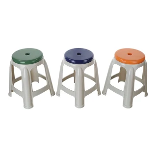 【KEYWAY 聯府】大星聚椅凳-4入 藍/綠/橘(塑膠椅 餐椅 MIT台灣製造)
