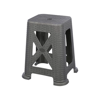 【KEYWAY 聯府】藤森45cm霧面椅-2入 灰色(塑膠椅 餐椅 MIT台灣製造)