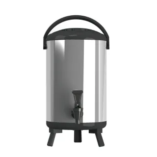 【渥思】日式不鏽鋼保溫保冷茶桶-10公升-質感黑(茶桶.保溫.不鏽鋼)