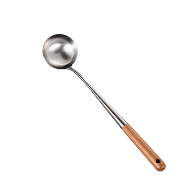 【PUSH!】廚房用品防燙不銹鋼大湯勺(D236-1)