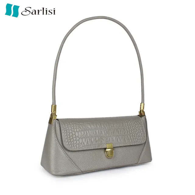 【Sarlisi】雙11 新款牛皮女包真皮包包 腋下包包高級感小眾單肩包法棍包