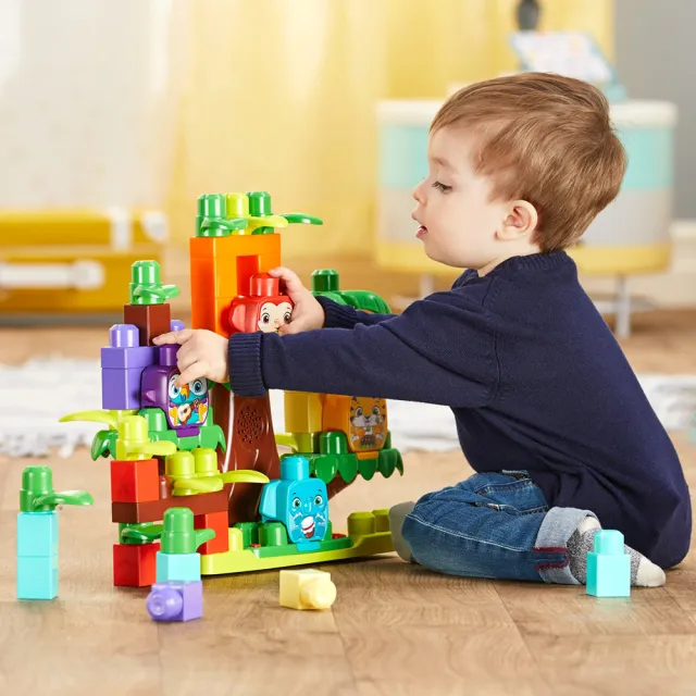【Mega Bloks 美高積木】叢林樹屋樂隊(兒童積木/大積木/學習積木/創意DIY拚搭/男孩玩具/女孩玩具)