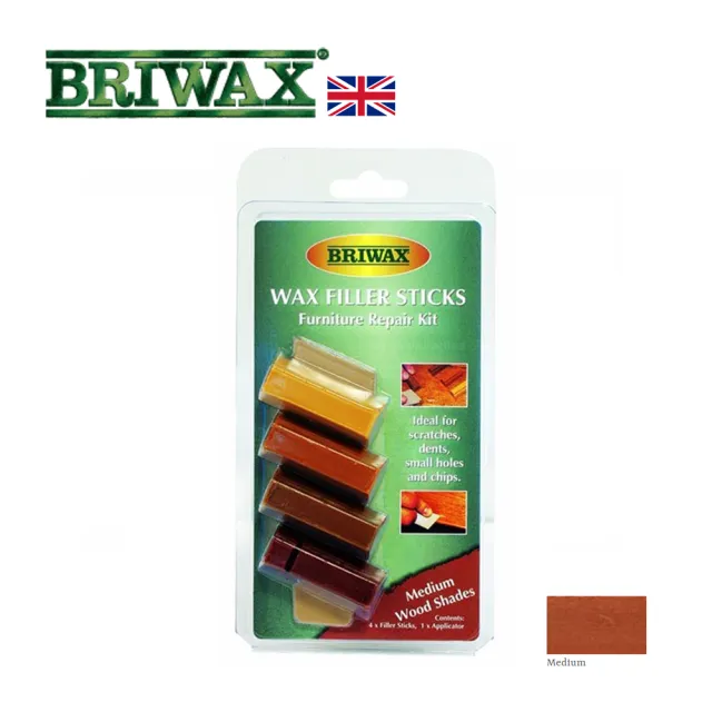 【Briwax】木製品補色修復棒-中間色系(BWSWSMED)