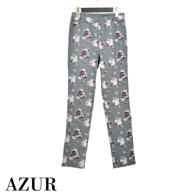【AZUR】都會休閒印花合身褲-2色