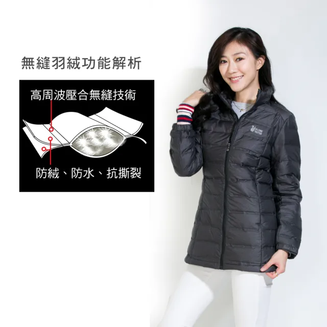 【遊遍天下】女款二件式防水透濕外套+無縫90%拒水羽絨外套(三合一外套 M-3L)