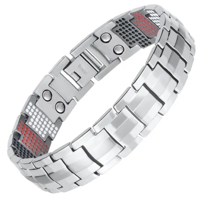 【RJNewYork】雙色電鍍磁石鋼男性手環(3色可選)