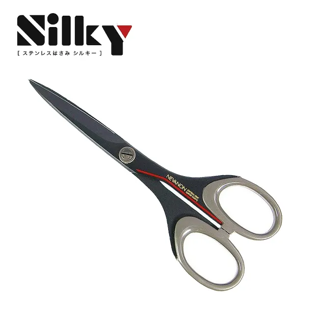 【SILKY】黑刃超不粘膠剪刀-事務剪-170mm(NBN-170)
