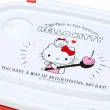 【小禮堂】HELLO KITTY  日本製 輕量型微波便當盒 塑膠便當盒 保鮮盒 550ml 《紅白 櫻桃》 凱蒂貓