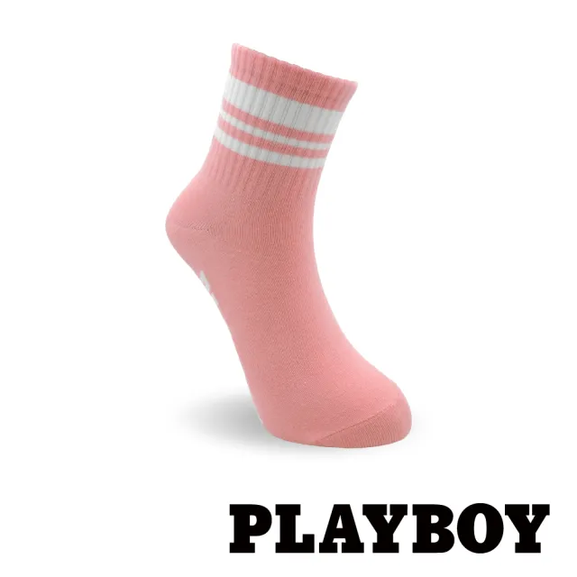 【PLAYBOY】學院兔女短襪-粉紅(短襪/女襪/中性襪)