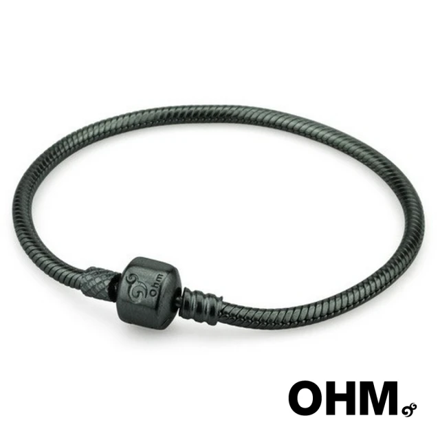 【OHM Beads】經典款925黑銀手鏈(OHM Oxidized Sterling Silver Bracelet)