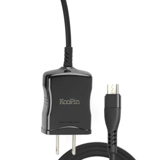 【KooPin】高效能超急速2.4A一體成型插座充電線1.5M(Micro)