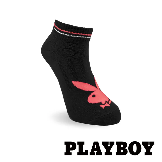 【PLAYBOY】輕盈兔女短襪-黑(短襪/女襪/中性襪)