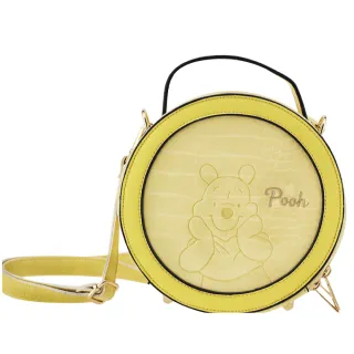 Disney 迪士尼 新款小熊維尼蛇紋圓形包(正版迪士尼授權、蛇紋圓形包、兩用包)