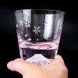 【田島硝子】富士山杯 日本手工吹製威士忌粉櫻款x櫻花款對杯組 隨飲料變色 玻璃杯(TG21-015-2RPCS)