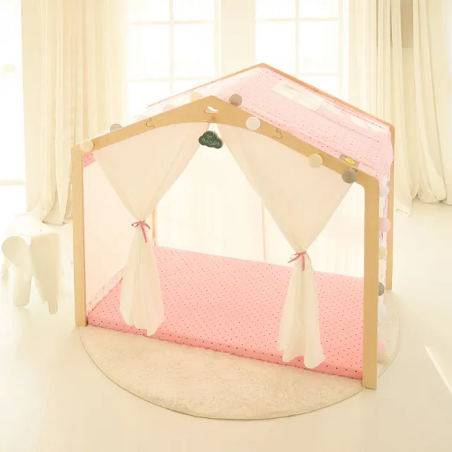 【韓國Naspa】BONO新型態手工製作頂級樺木遊戲屋-可口(成長床遊戲帳篷床邊床美型卡榫結構韓劇同款)