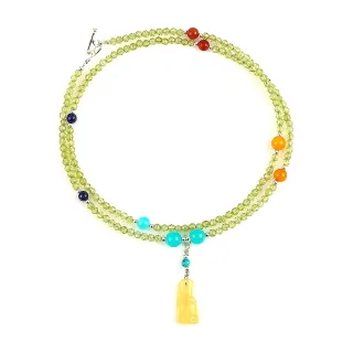 【雨揚】38女王節 翠綠橄欖石純銀手鍊