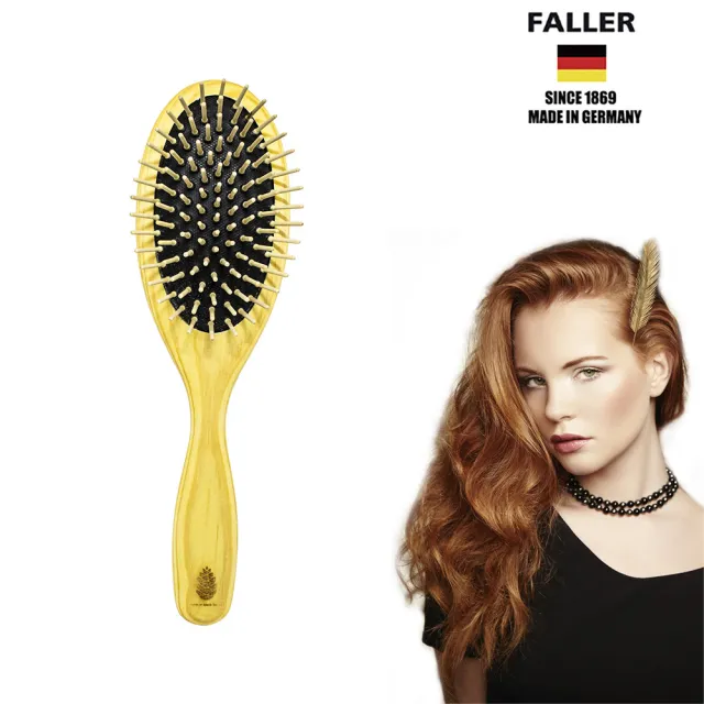 【FALLER 芙樂】德國製FSC大尺寸松木氣墊好按摩木齒梳(氣墊好按摩梳/梳頭按摩美容/10週年慶)