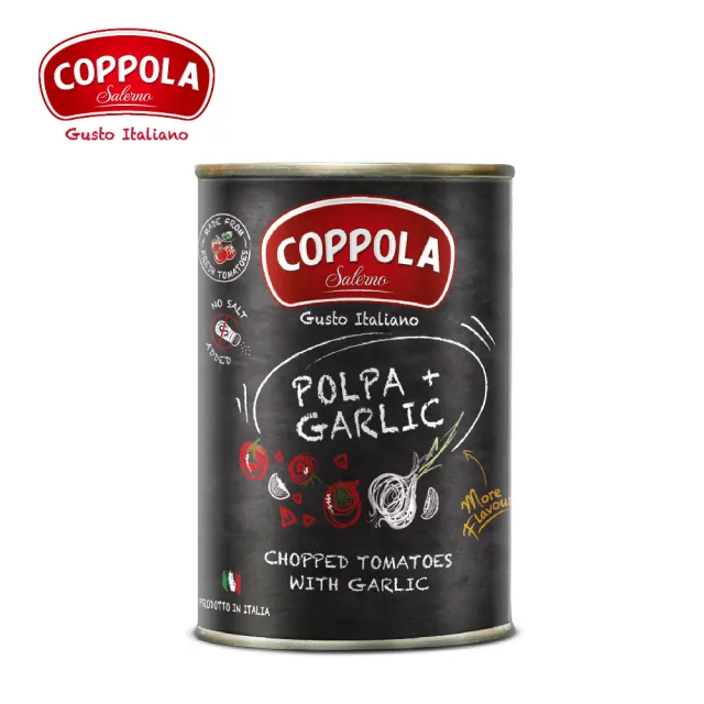 【Coppola】天然大蒜切丁番茄基底醬 400gx1罐