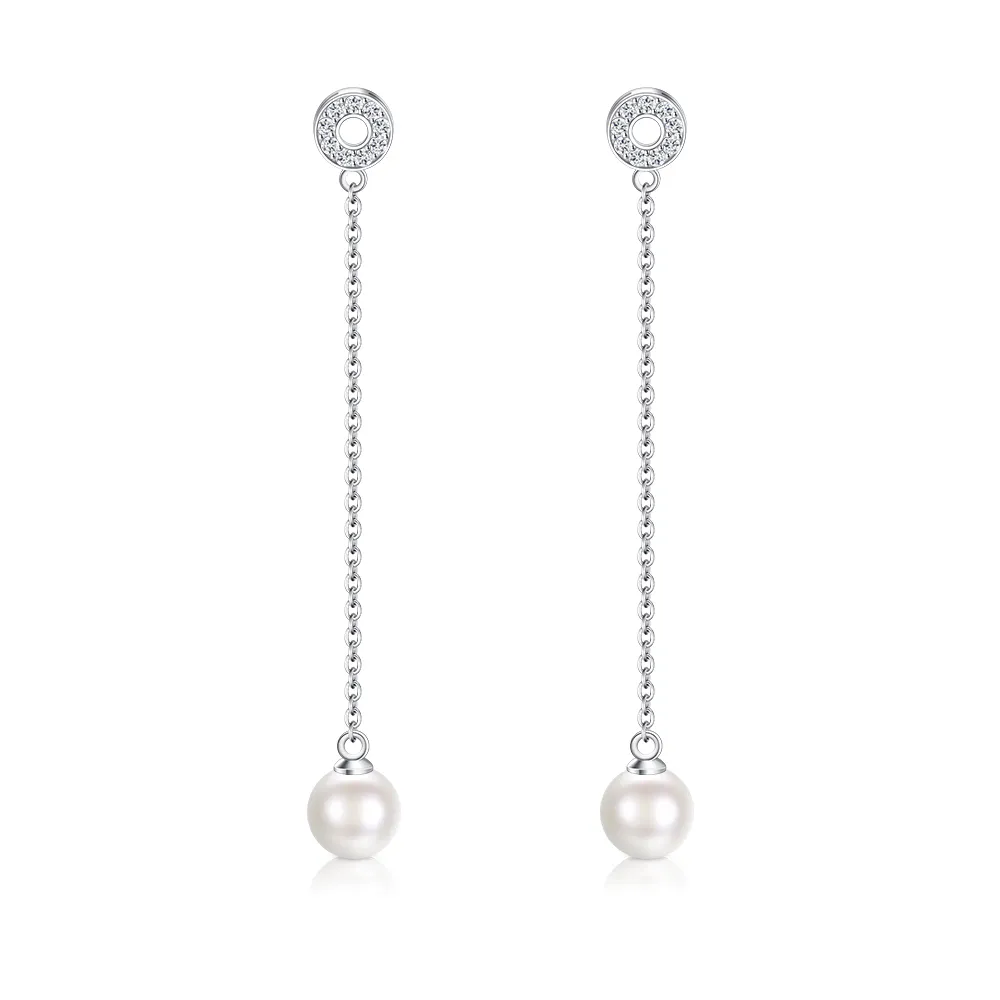 【KATROY】天然珍珠．母親節禮物．純銀耳環(8.0- 8.5mm)