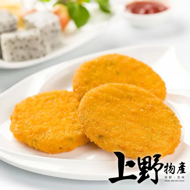 【上野物產】特選紅龍黑胡椒香雞堡排 x4包(500g±10%/10片/包)