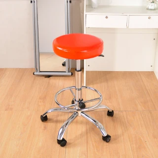 【LOGIS】台製高腳滑輪工作椅(美髮椅 吧檯椅 休閒椅 美容椅)