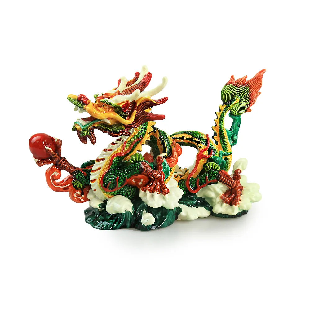 【開運方程式】開運神龍風水擺件小款(台灣藝品彩繪開運擺件P2078招財開運擺件陽宅風水禮盒送禮開運/入厝禮)