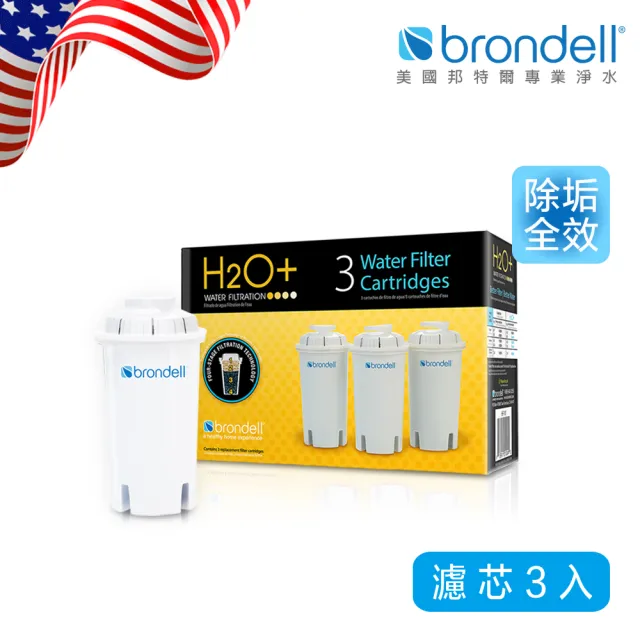 【Brondell】全效去水垢加強版濾芯 3入