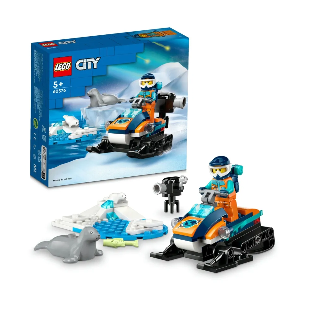 【LEGO 樂高】城市系列 60376 北極探險家雪上摩托車(玩具摩托車 兒童積木 DIY積木)