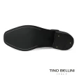 【TINO BELLINI 貝里尼】男款 牛皮粗曠率性方頭短筒靴HM5T0004-1(黑)