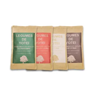 【北海道LEGUMES DE YOTEI】無添加小麥鬆餅粉180g*4入組(原味/法式可可/宇治抹茶/沖繩黑糖/加拿大楓糖)