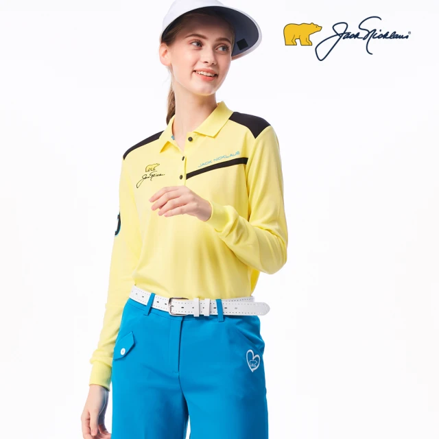 Jack Nicklaus 金熊GOLF女新款吸濕排汗POLO衫/高爾夫球衫(黃色)