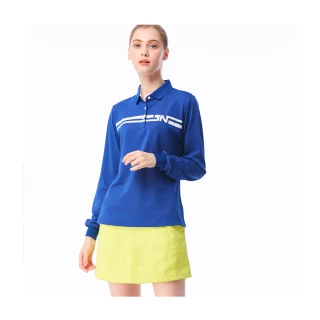 【Jack Nicklaus】金熊GOLF新款條紋印花吸濕排汗POLO衫/高爾夫球衫(藍色)