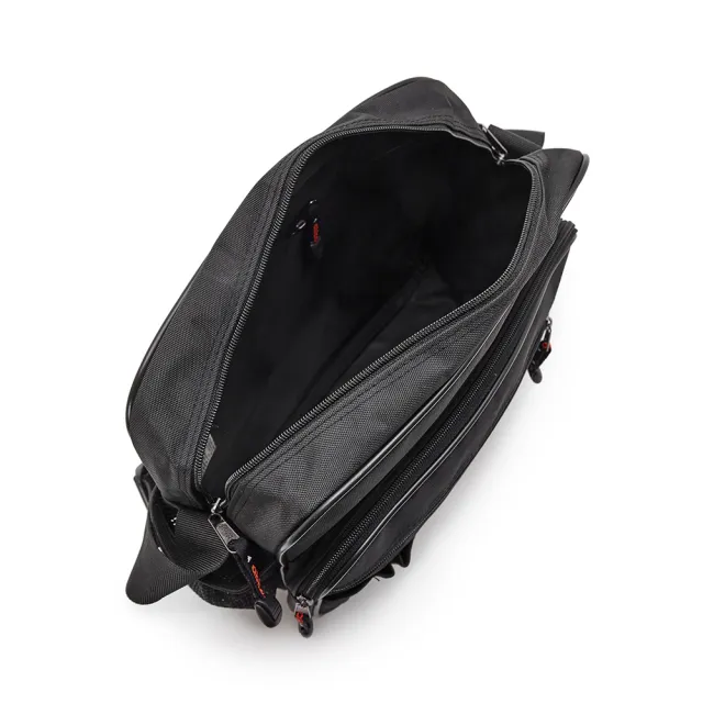 WAIPU MIT台灣製造 多功能側背包 男女休閒包 背包 橫式側背包 斜背包 黑色 05-006B