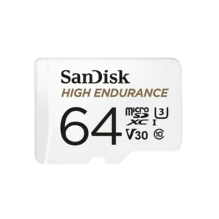 【SanDisk 晟碟】64G 家用/行車安全監控紀錄專用 4k U3 記憶卡 附轉卡(連續紀錄5000 小時 原廠2年保固)