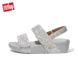 【FitFlop】MINA GLITTER MIX BACK-STRAP SANDALS 寬帶可調整式後帶涼鞋-女(銀色)